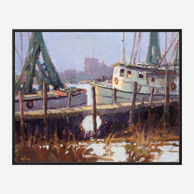 Low Country Docks Artist Enhanced Canvas Print by John Beard Collection - product image 5 for Resin Society