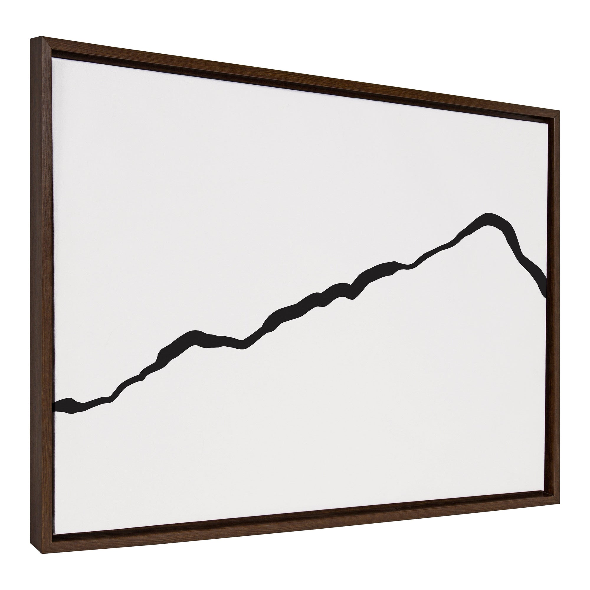 Sylvie Elevated Abstract Minimalist Mountain Landscape Framed Canvas by kateandlaurel - main product image for Resin Society