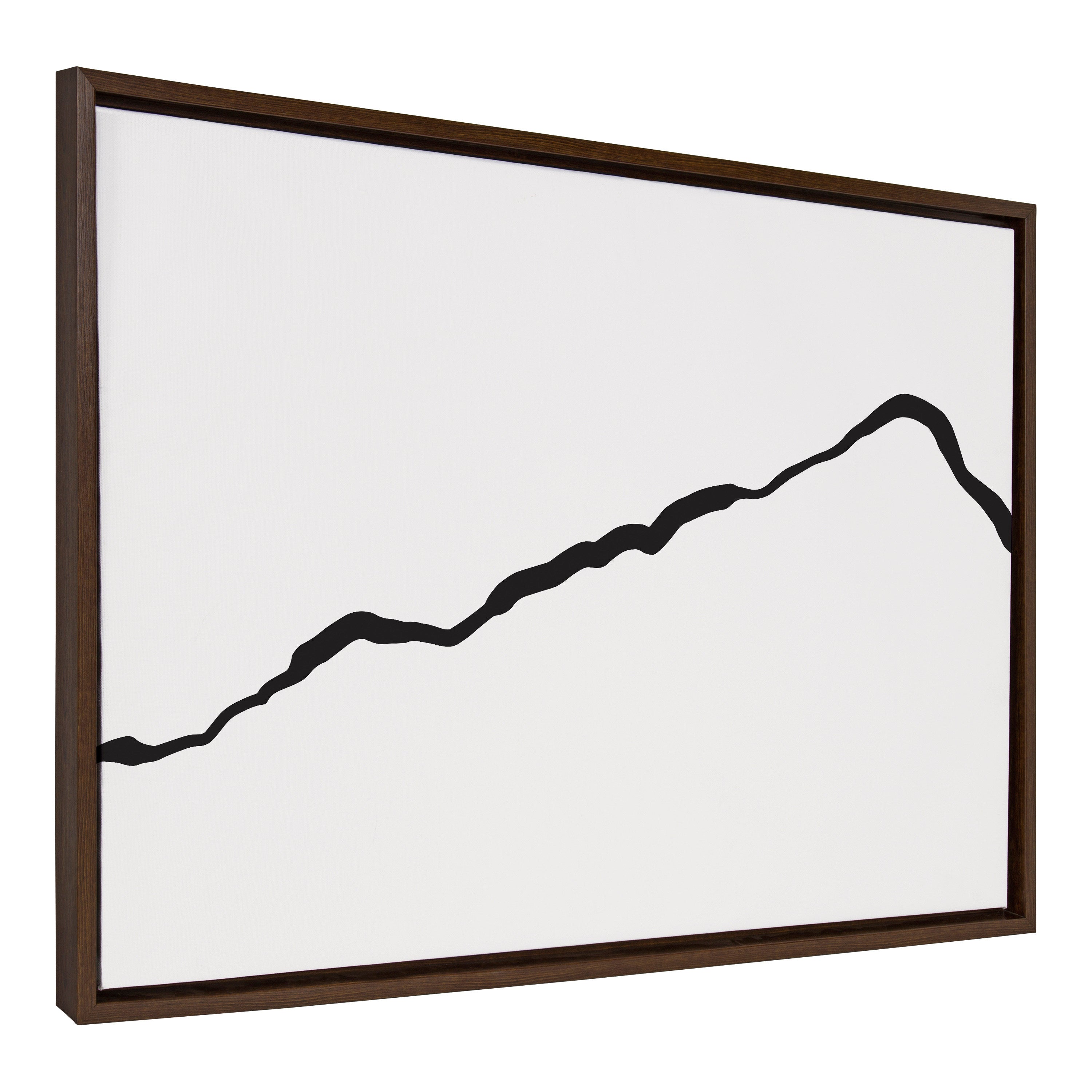 Sylvie Elevated Abstract Minimalist Mountain Landscape Framed Canvas by kateandlaurel - main product image for Resin Society