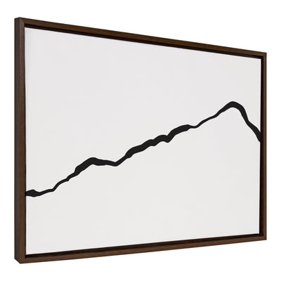 Sylvie Elevated Abstract Minimalist Mountain Landscape Framed Canvas by kateandlaurel - main product image for Resin Society