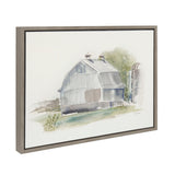 Sylvie Barn 1 Framed Canvas by kateandlaurel - product image 2 for Resin Society