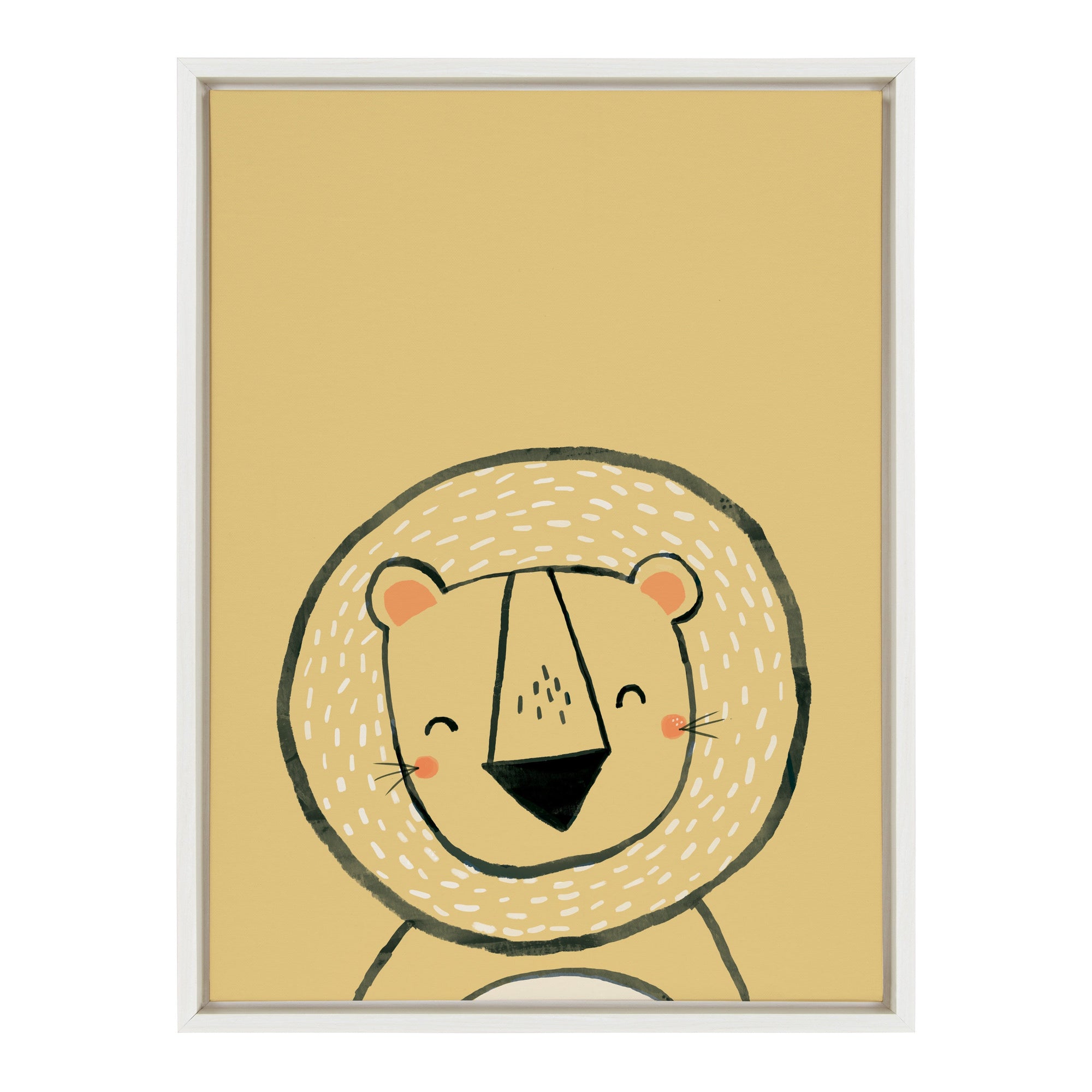 Sylvie Inky Lion Framed Canvas by kateandlaurel - product image 11 for Resin Society