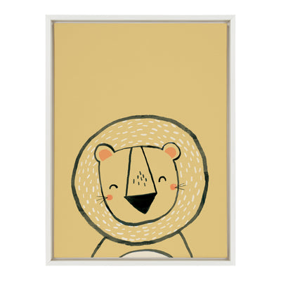 Sylvie Inky Lion Framed Canvas by kateandlaurel - product image 11 for Resin Society