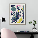 Sylvie Mid Century Modern Tiger and Bird Framed Canvas by kateandlaurel - product image 8 for Resin Society