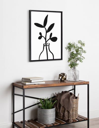 Sylvie Modern Botanical Vase 3 Framed Canvas by The Creative Bunch by kateandlaurel - product image 9 for Resin Society