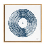 Sylvie Record Blue Framed Canvas by kateandlaurel - product image 16 for Resin Society