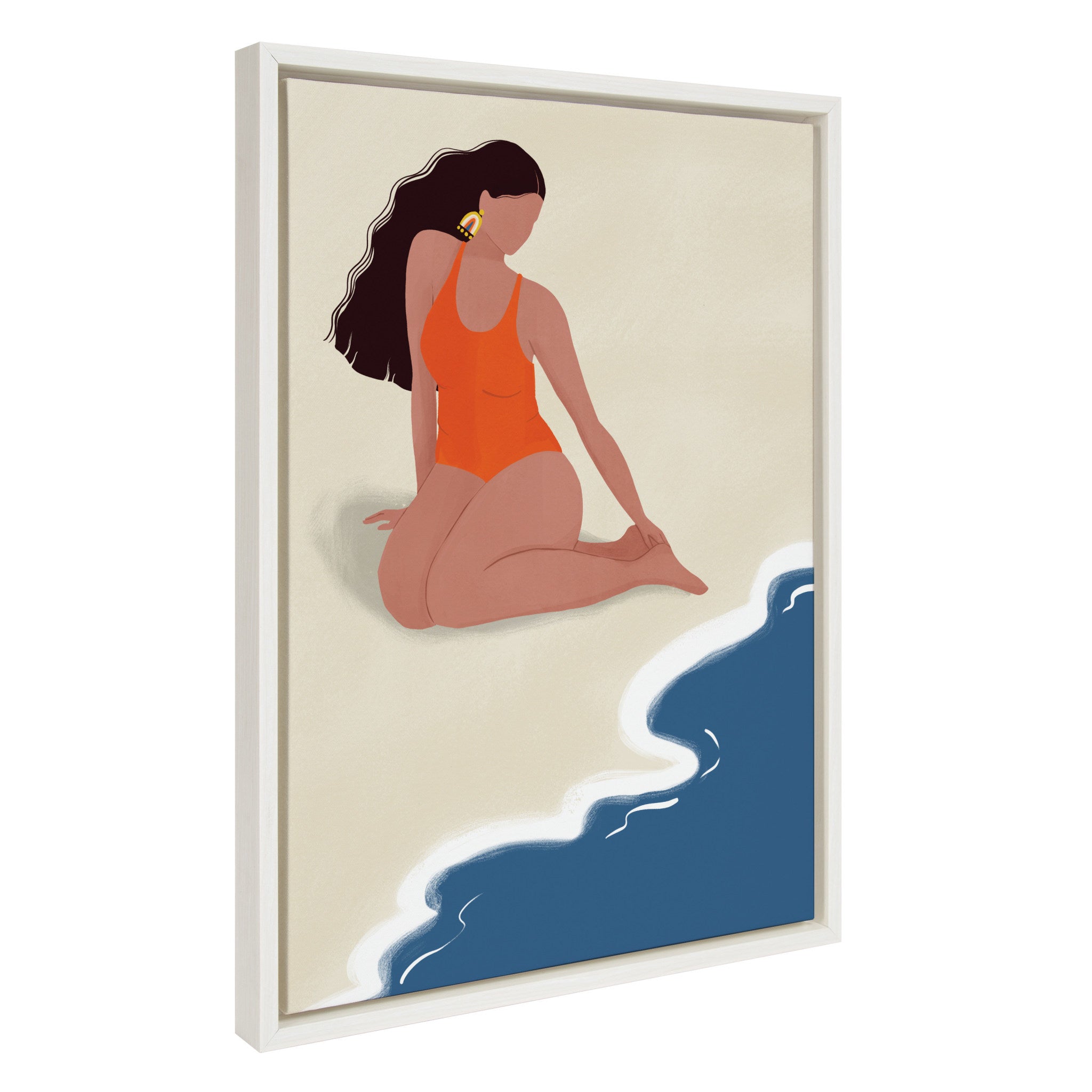Sylvie Solitude Framed Canvas by kateandlaurel - product image 2 for Resin Society