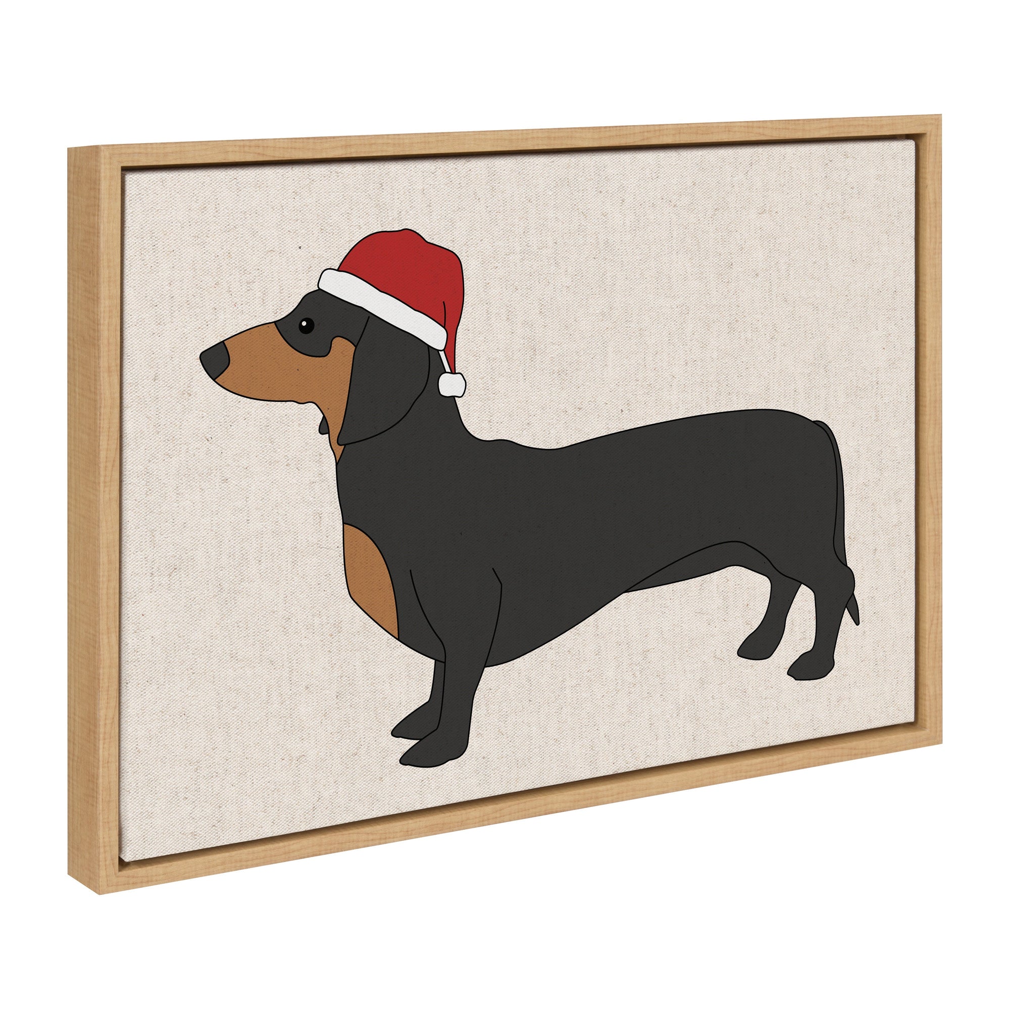 Sylvie Dachshund Through The Snow Framed Canvas by Jake Goossen