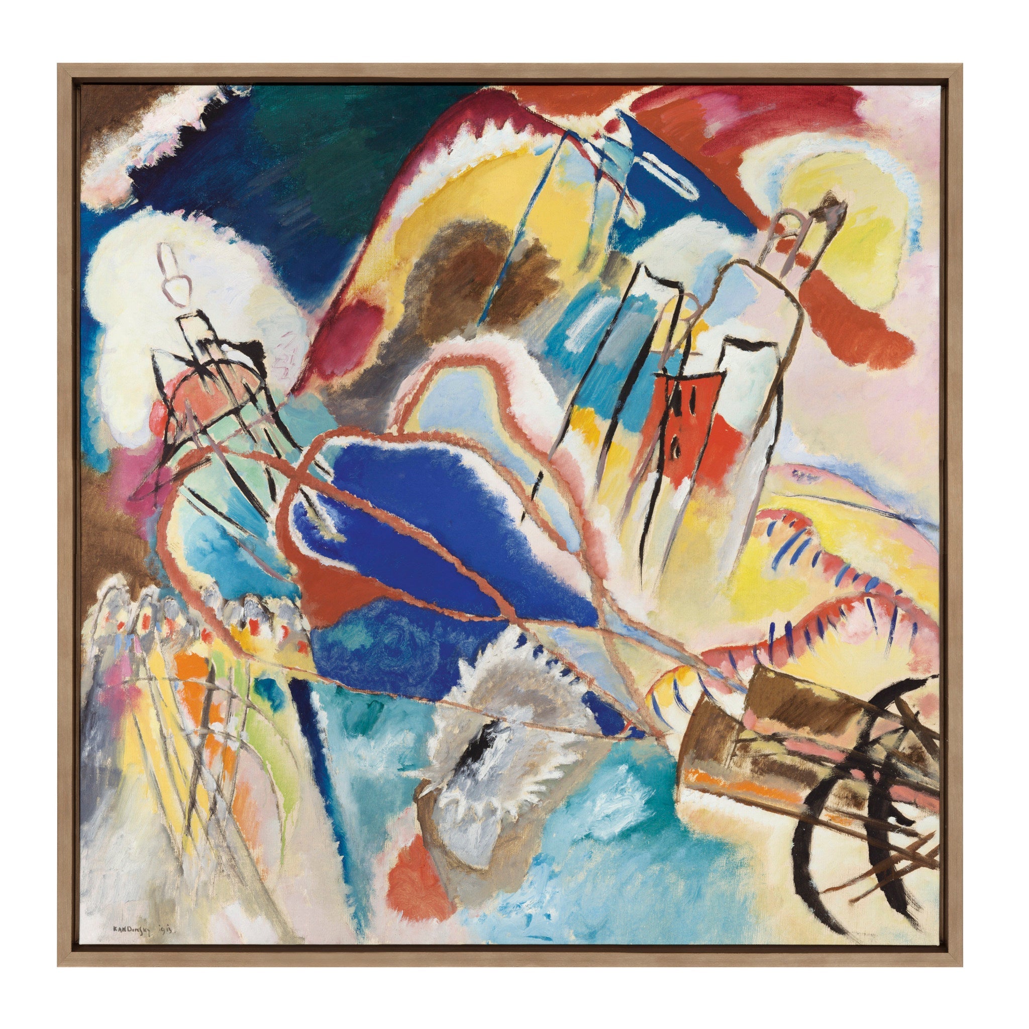 Sylvie Vasily Kandinsky Improvisation No 30 Cannons 1913 Framed Canvas by kateandlaurel - product image 2 for Resin Society