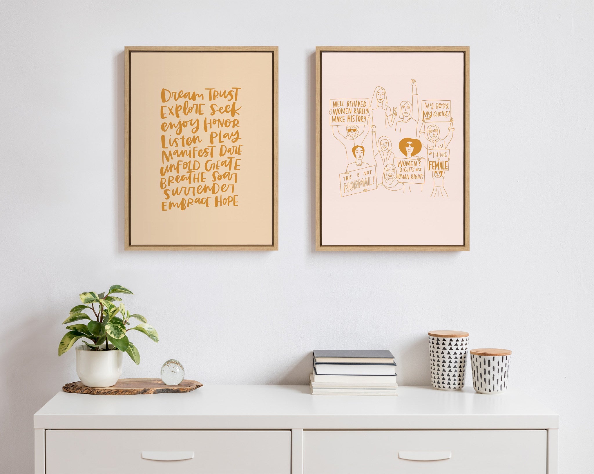 Sylvie Dream Framed Canvas by kateandlaurel - product image 7 for Resin Society