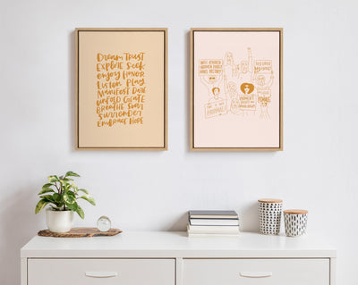 Sylvie Dream Framed Canvas by kateandlaurel - product image 7 for Resin Society