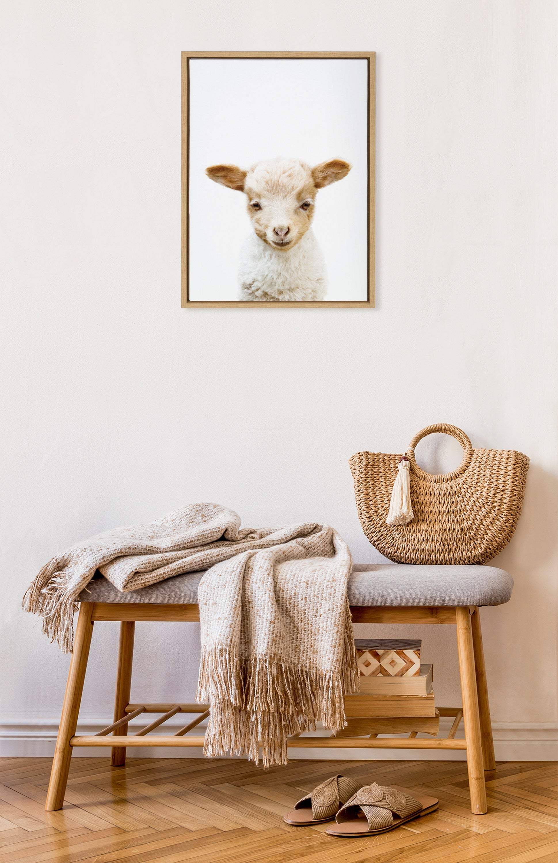 Sylvie Animal Studio Lamb Framed Canvas by Amy Peterson Art Studio