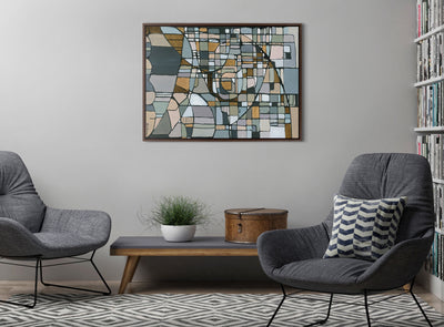 Sylvie Deco Nadeau Framed Canvas by Leah Nadeau by kateandlaurel - product image 11 for Resin Society