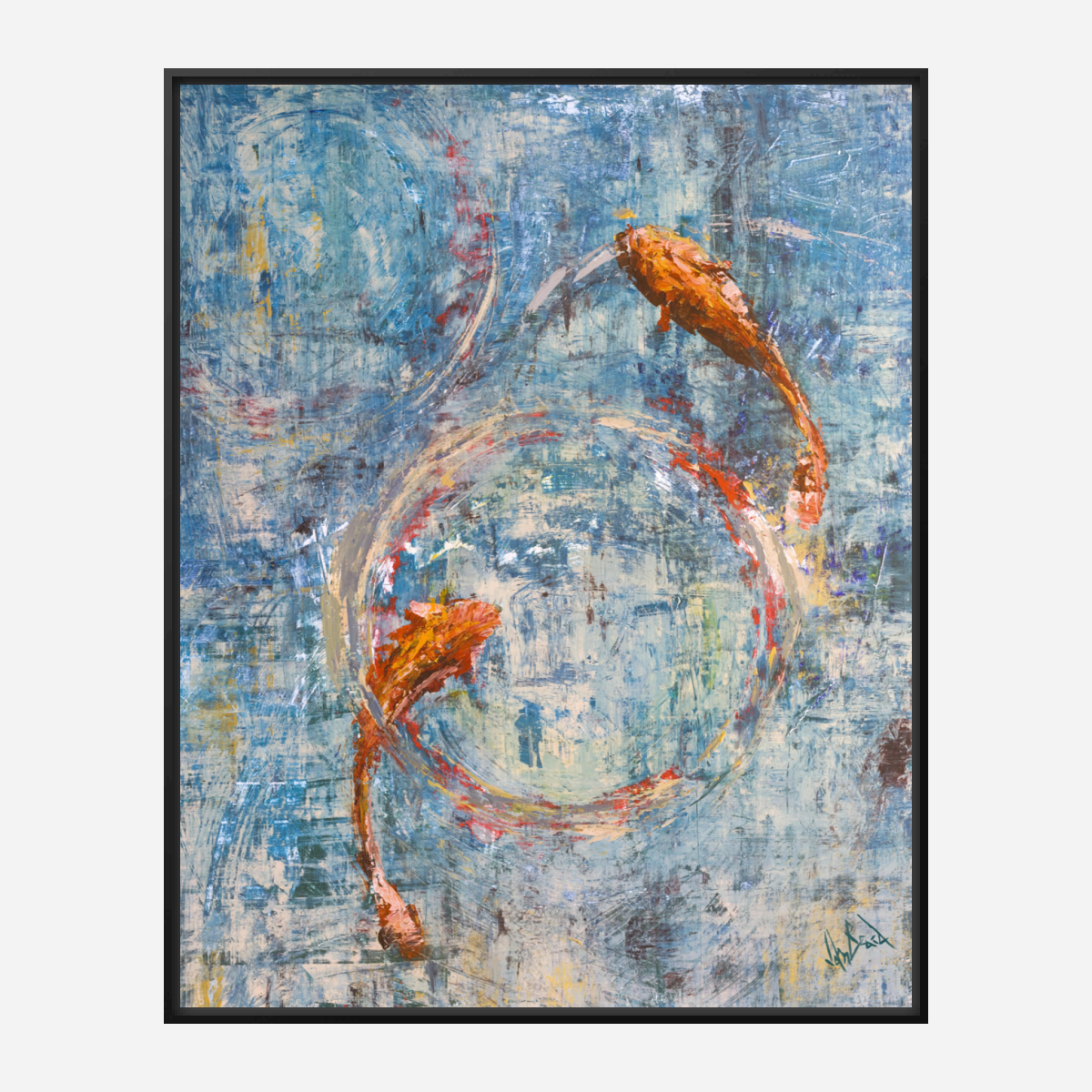 Lucky Gold I Artist Enhanced Canvas Print by John Beard Collection - product image 5 for Resin Society