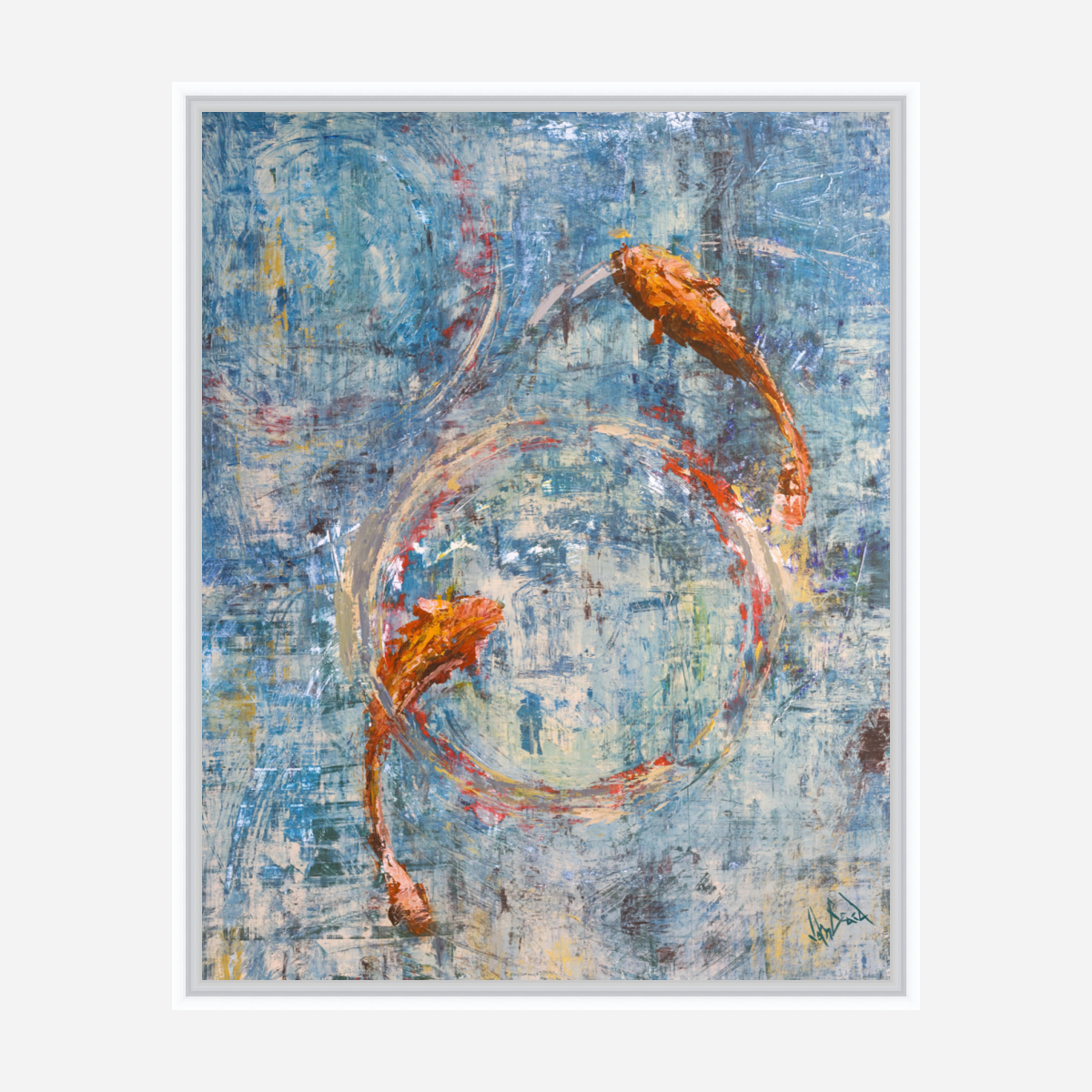 Lucky Gold I Artist Enhanced Canvas Print by John Beard Collection - product image 6 for Resin Society