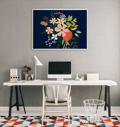 Sylvie Floralis C Framed Canvas