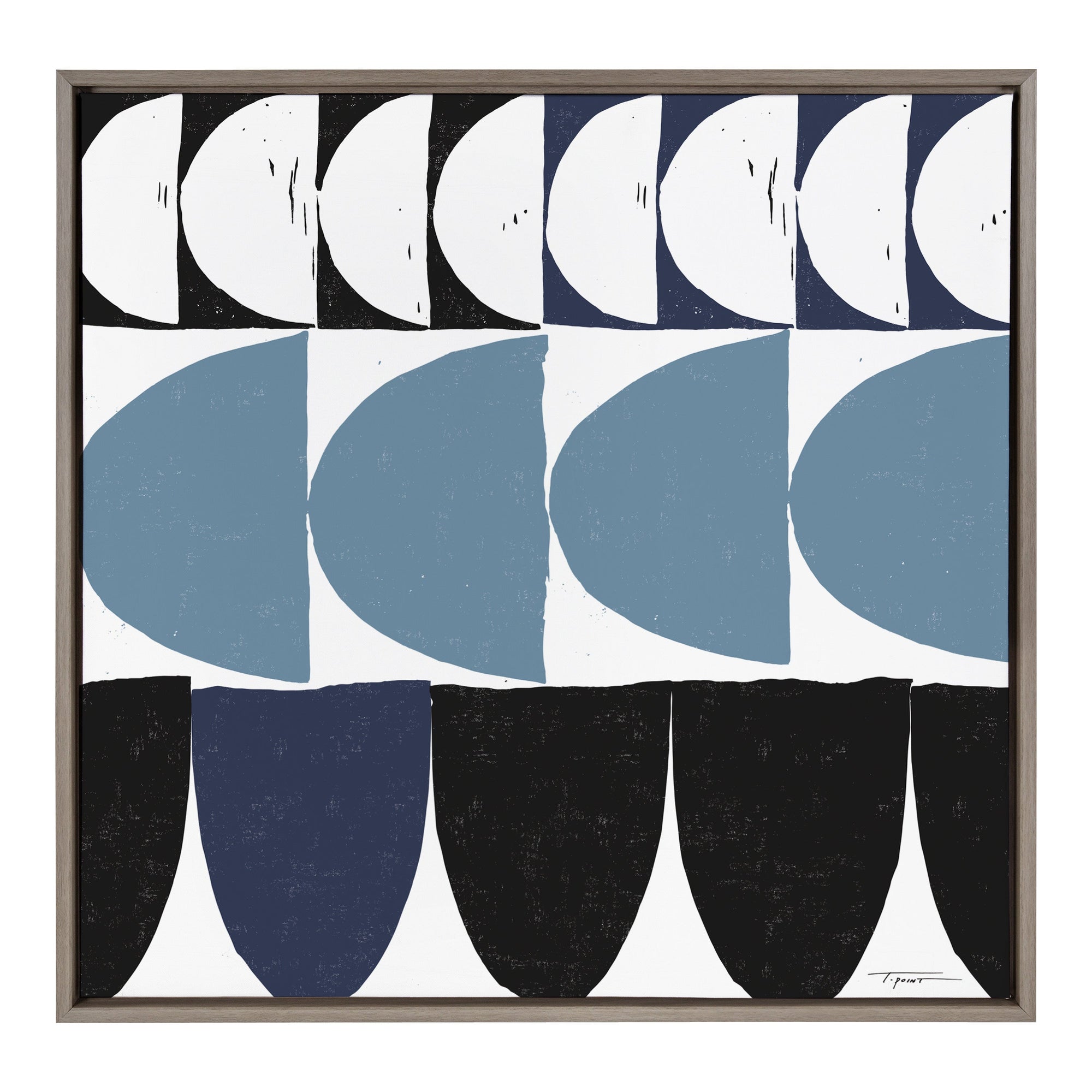 Sylvie Arches in Blue Framed Canvas by kateandlaurel - product image 7 for Resin Society