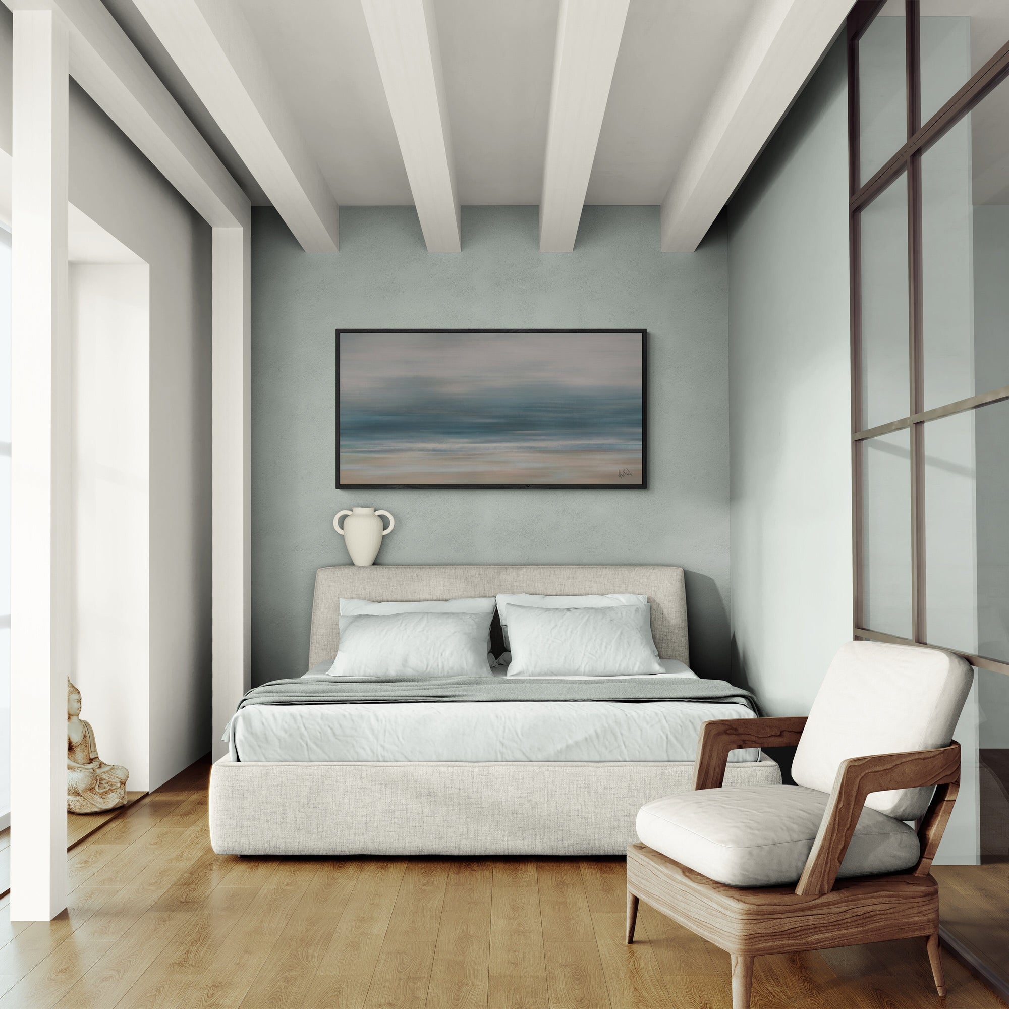 Tranquil Shore Artist Enhanced Canvas Print by John Beard Collection - product image 2 for Resin Society