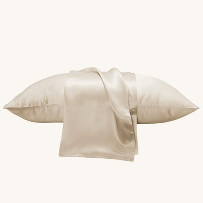 La Seta Mulberry Silk Pillowcase with Embroidery by Perle Silk - main product image for Resin Society