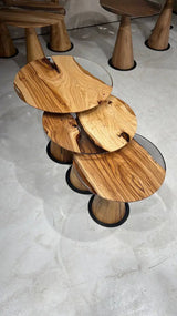 Resin Nesting Tables - Versatile Zigzag Epoxy Coffee Table Set by Gizz - product image 9 for Resin Society