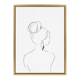 Sylvie Minimalist Woman 2 Framed Canvas by kateandlaurel - product image 2 for Resin Society