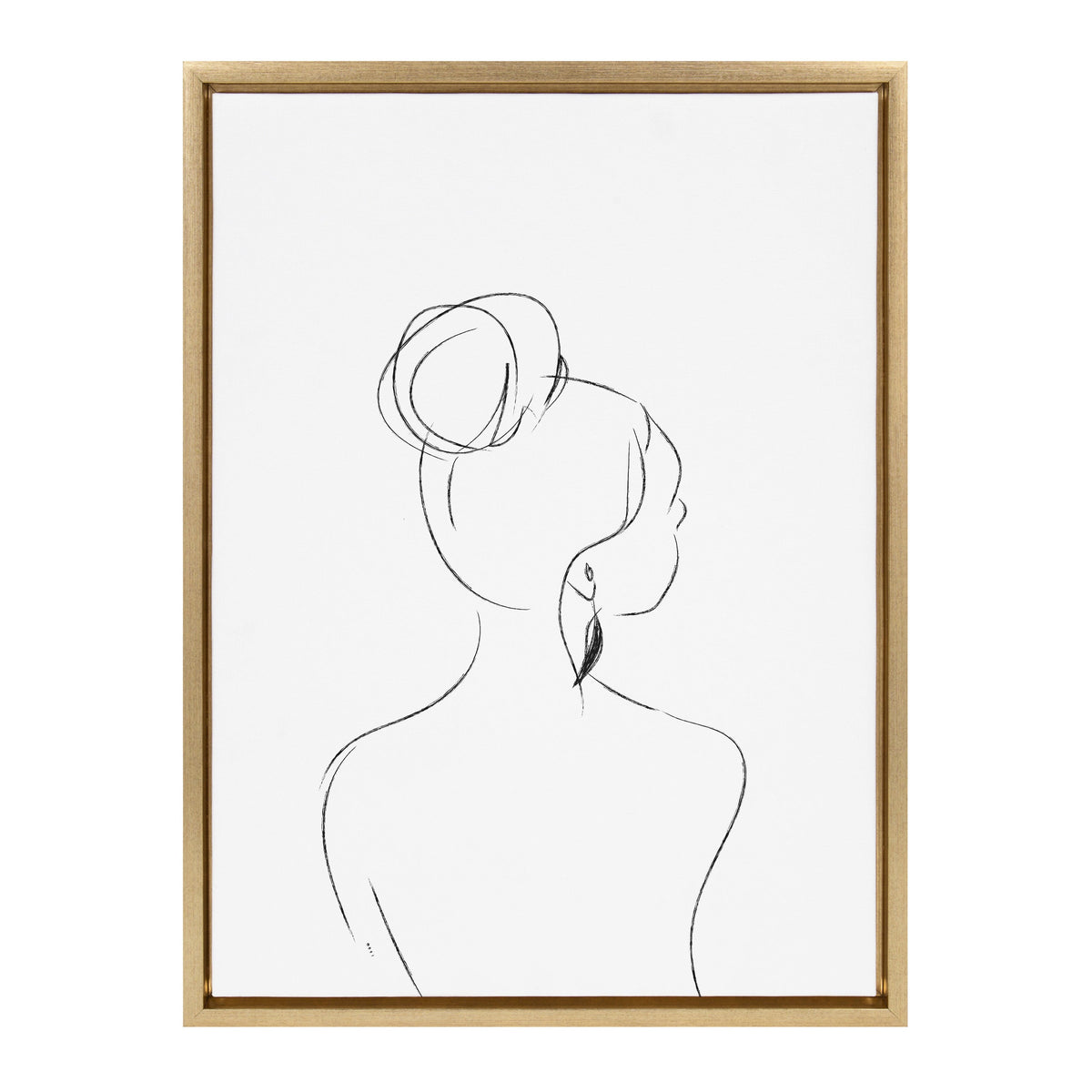 Sylvie Minimalist Woman 2 Framed Canvas by kateandlaurel - product image 2 for Resin Society