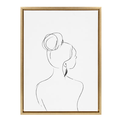 Sylvie Minimalist Woman 2 Framed Canvas by kateandlaurel - product image 2 for Resin Society