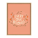 Sylvie Everyone Belongs Framed Canvas by kateandlaurel - main product image for Resin Society