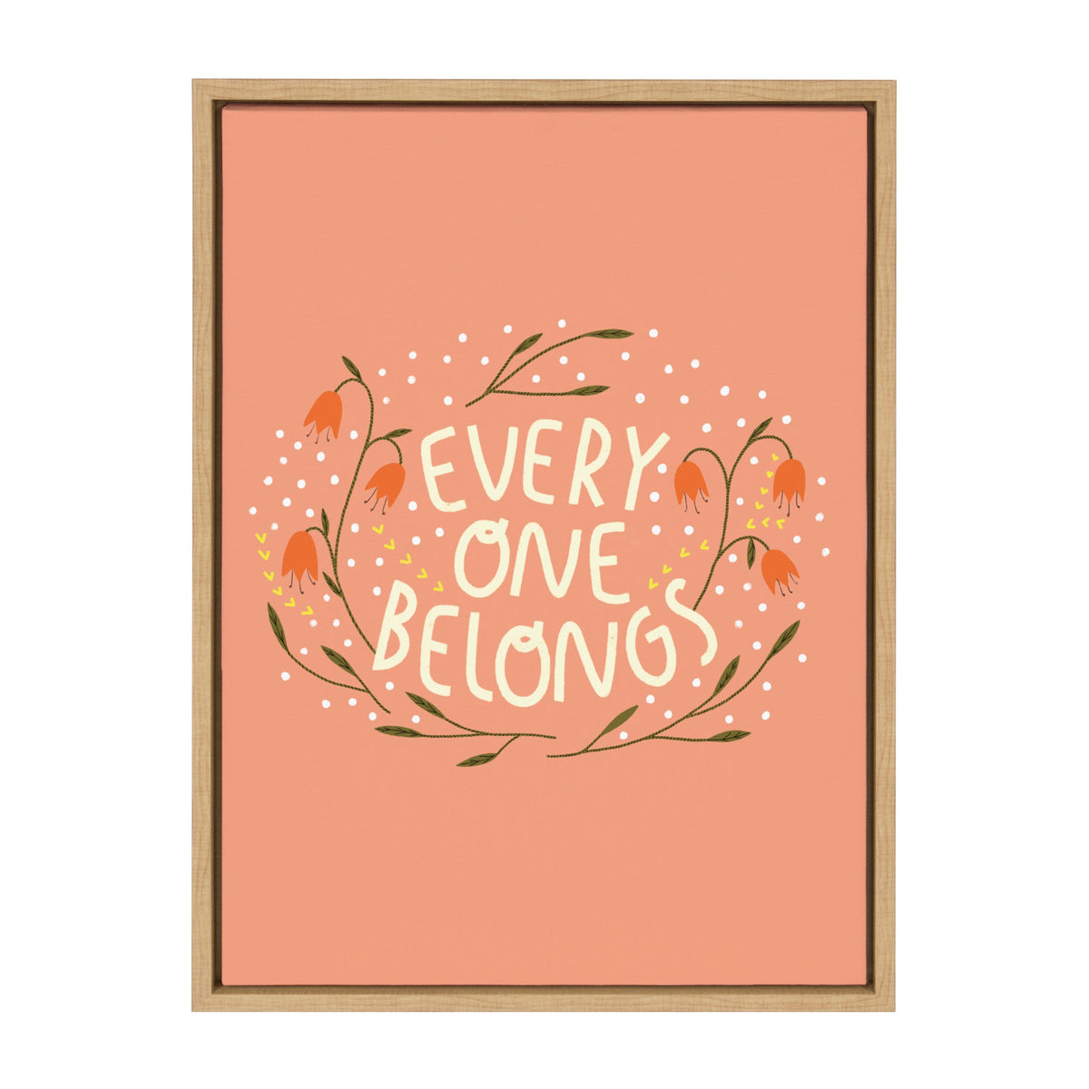 Sylvie Everyone Belongs Framed Canvas by kateandlaurel - main product image for Resin Society