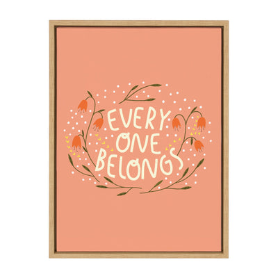 Sylvie Everyone Belongs Framed Canvas by kateandlaurel - main product image for Resin Society