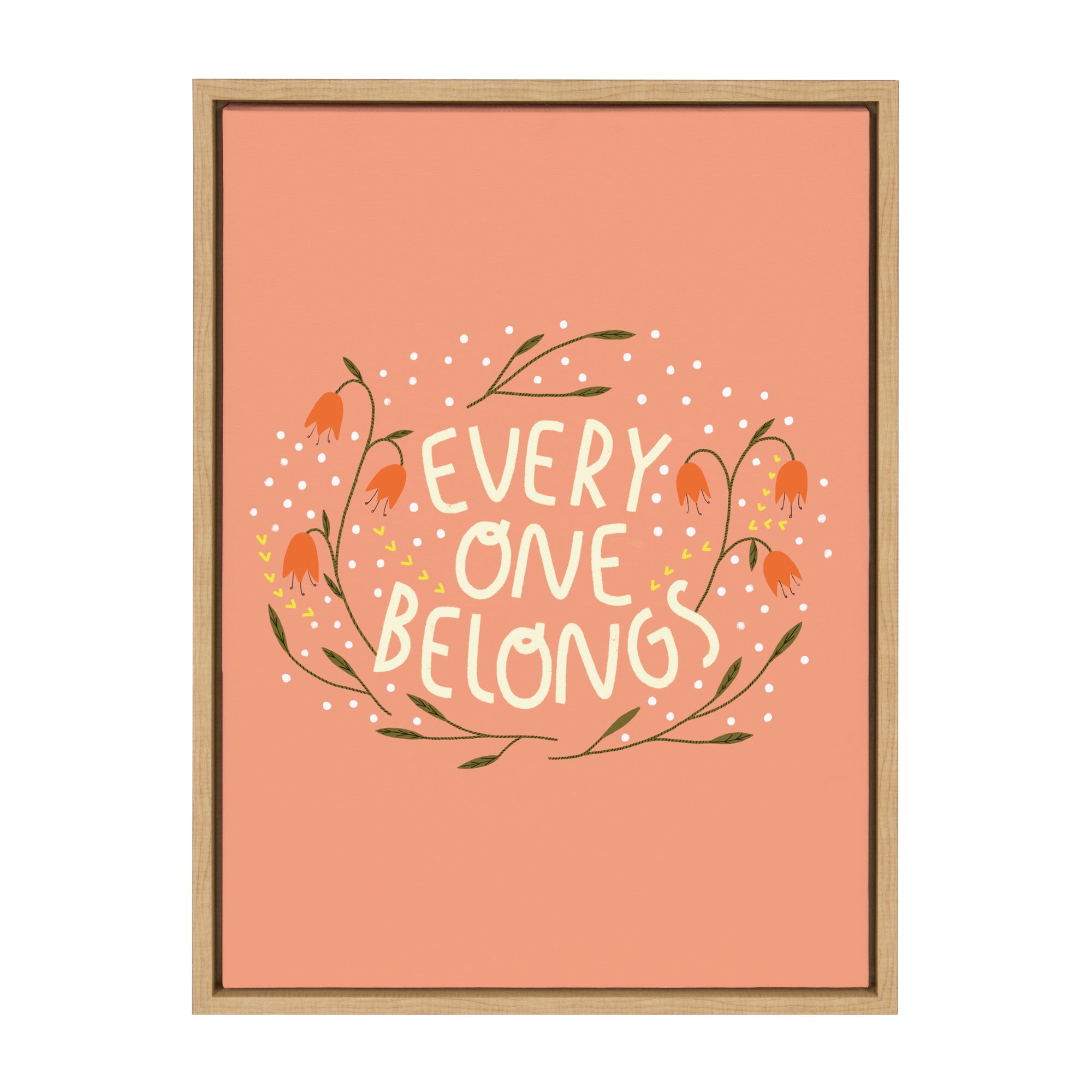 Sylvie Everyone Belongs Framed Canvas by kateandlaurel - product image 9 for Resin Society
