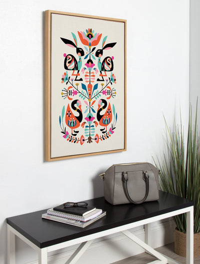 Sylvie Floral Bunny Framed Canvas by kateandlaurel - product image 8 for Resin Society