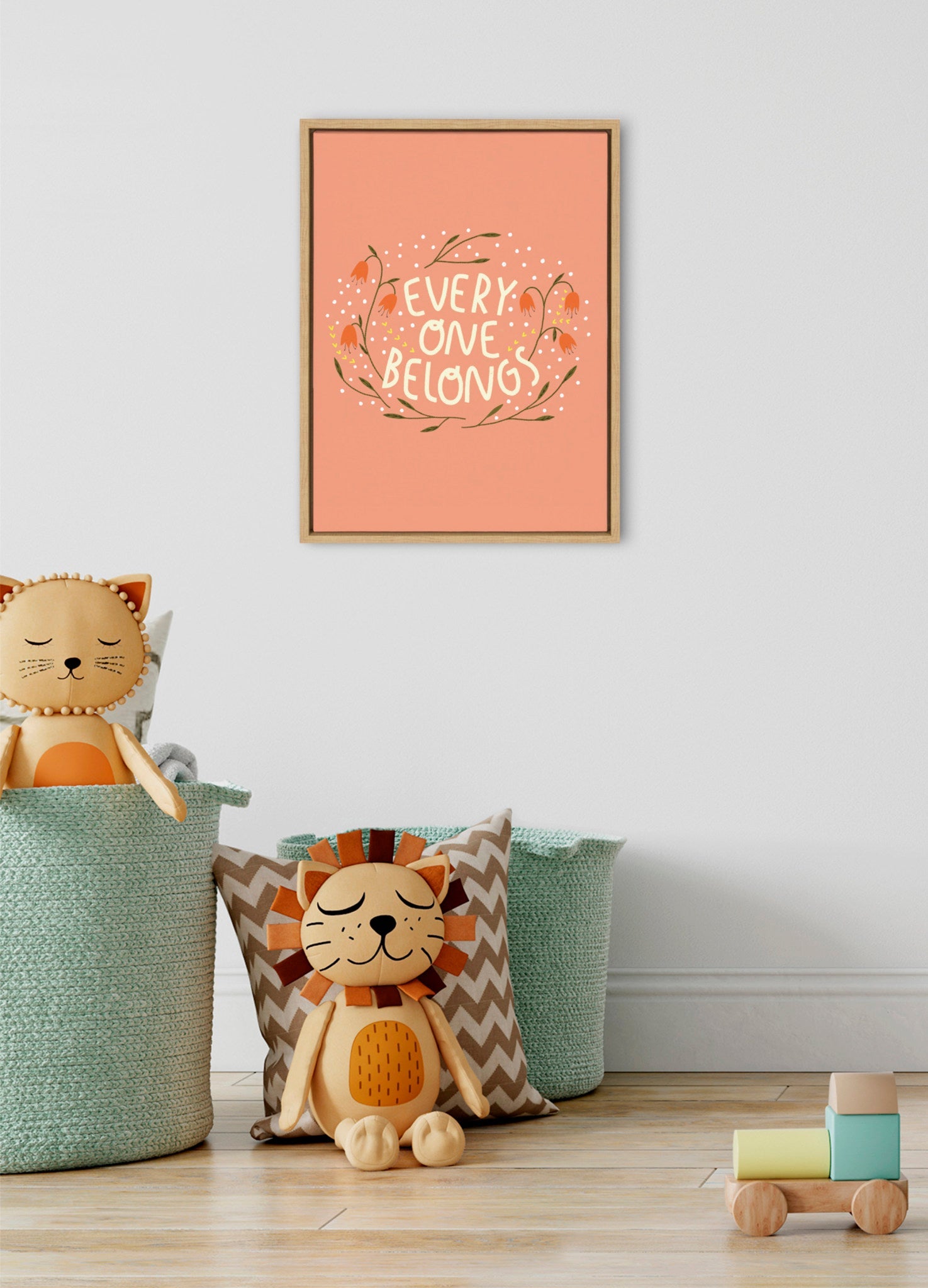 Sylvie Everyone Belongs Framed Canvas by kateandlaurel - product image 7 for Resin Society