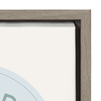 Sylvie Good Vibes Only Pale Blue Button Framed Canvas by The Creative by kateandlaurel - product image 3 for Resin Society