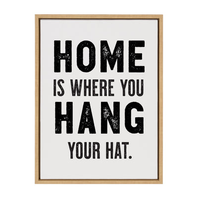 Sylvie Home Hat Framed Canvas by The Whiskey Ginger
