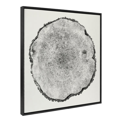 Sylvie Tree Rings Linen Framed Canvas by kateandlaurel - product image 7 for Resin Society