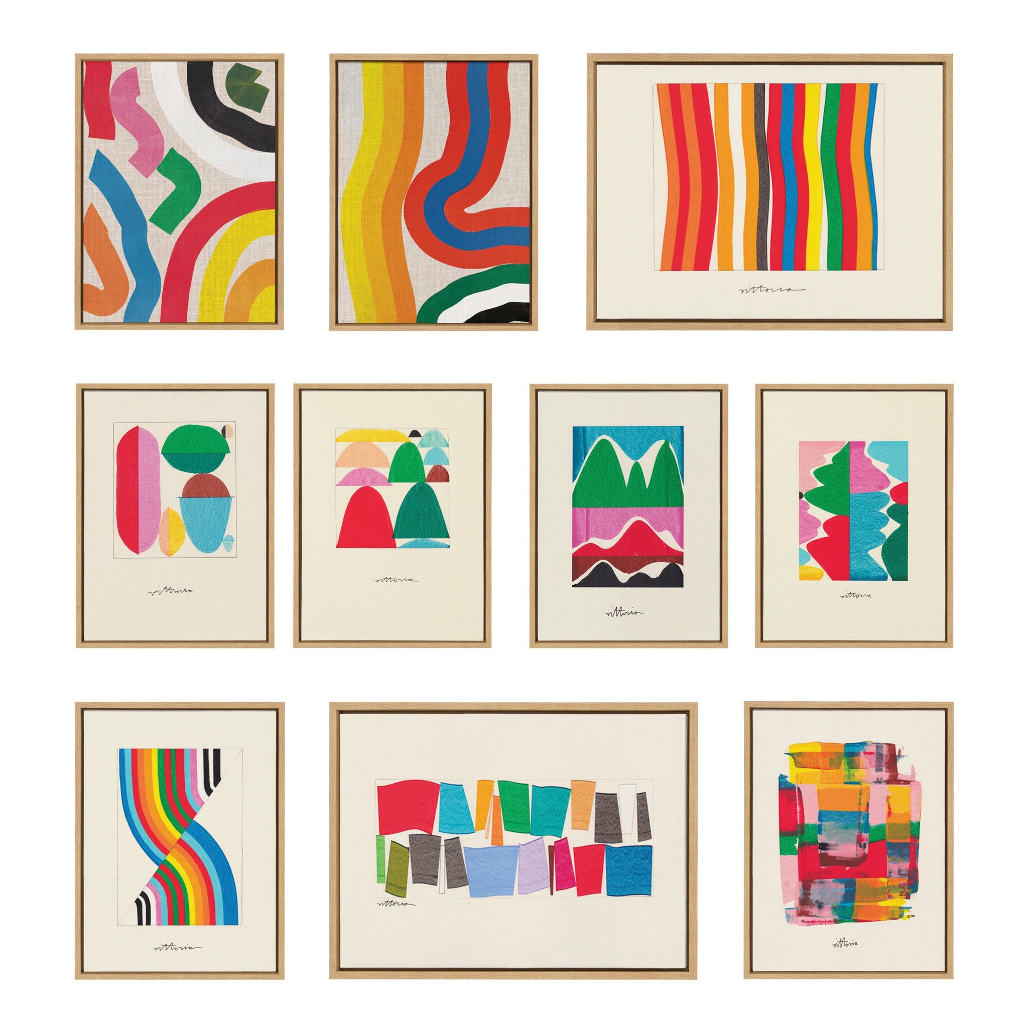 Sylvie On The Other Hand and Repeat For A New Outcome Framed Canvas Art Set by Amber Vittoria