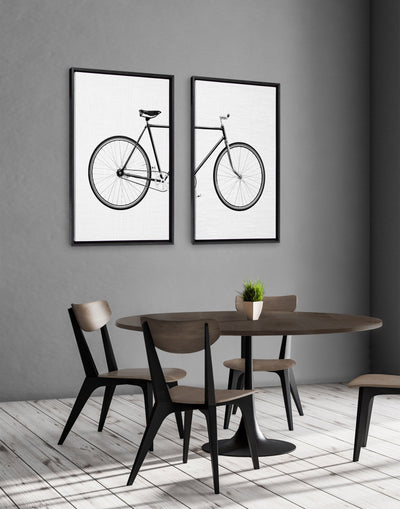 Sylvie Bicycle Framed Canvas by Simon Te of Tai Prints by kateandlaurel - product image 6 for Resin Society