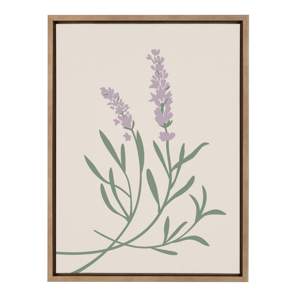 Sylvie Delicate Illustrated Purple Wildflowers Framed Canvas by kateandlaurel - product image 2 for Resin Society