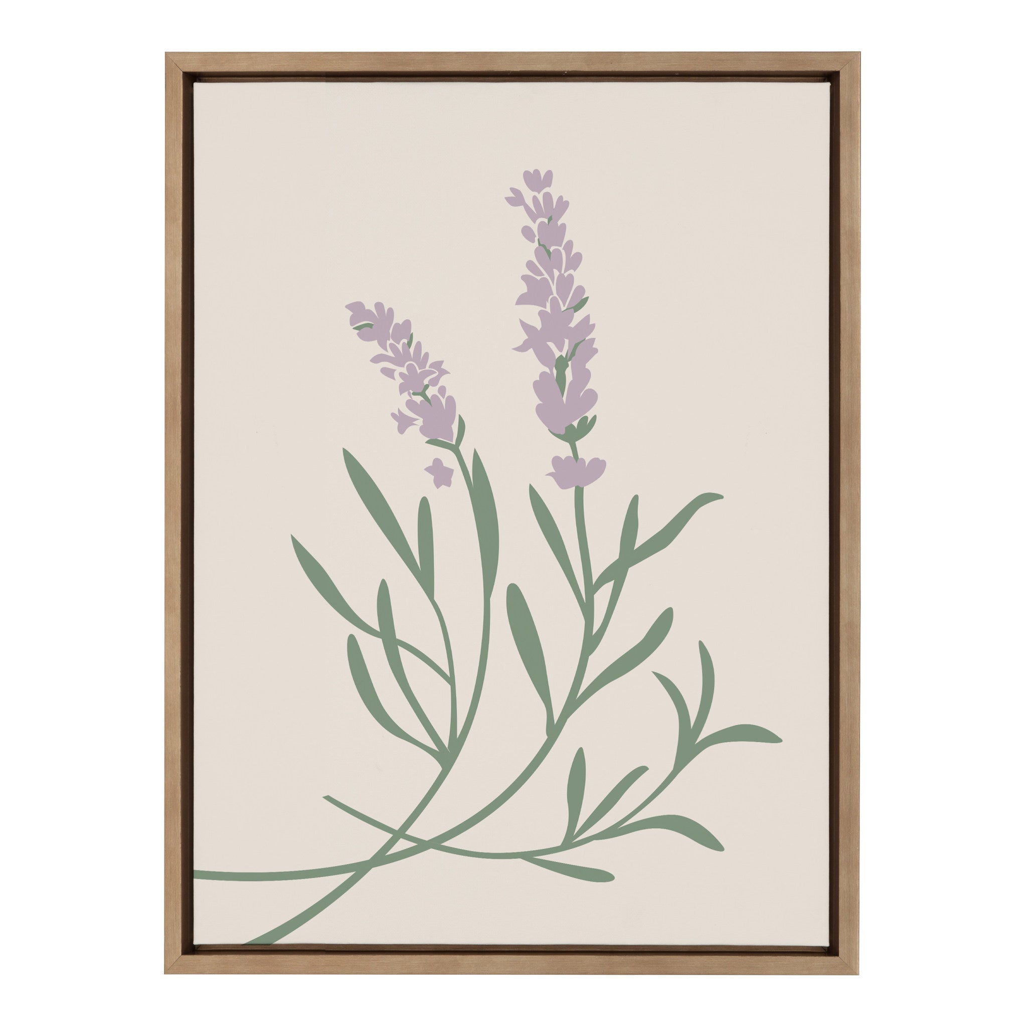 Sylvie Delicate Illustrated Purple Wildflowers Framed Canvas by kateandlaurel - product image 2 for Resin Society