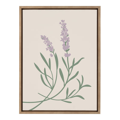 Sylvie Delicate Illustrated Purple Wildflowers Framed Canvas by kateandlaurel - product image 2 for Resin Society