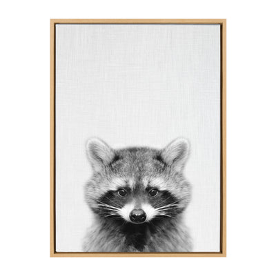 Sylvie Raccoon Framed Canvas by Simon Te Tai by kateandlaurel - product image 16 for Resin Society