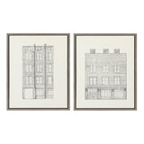 Sylvie Brick Building Façade 1 and Brick Building Façade 4 Framed by kateandlaurel - product image 9 for Resin Society