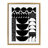 Sylvie Modern Circular Block Print Framed Canvas by kateandlaurel - main product image for Resin Society