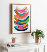 Sylvie Bright Abstract Framed Canvas