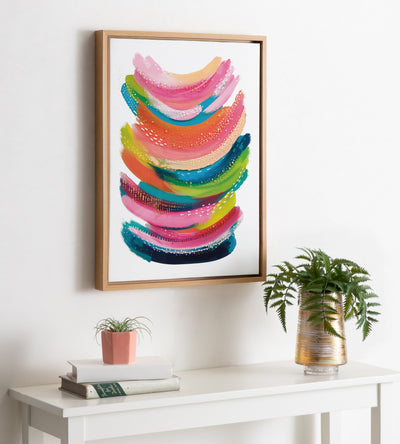 Sylvie Bright Abstract Framed Canvas