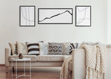 Sylvie Elevated Abstract Minimalist Mountain Landscape Framed Canvas