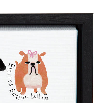Sylvie Dog Alphabet Framed Canvas by Lida Larina by kateandlaurel - product image 8 for Resin Society