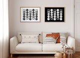 Sylvie 901 Moon Phases White on Black Framed Canvas by kateandlaurel - product image 5 for Resin Society