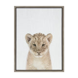 Sylvie Baby Lion Color Framed Canvas by kateandlaurel - product image 2 for Resin Society